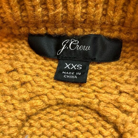 J. CREW XXS Cable-knit Preppy Wool Blend Balloon sleeve sweater - Picture 3 of 11